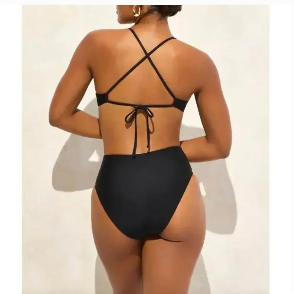 J.Crew Bikini Swim Suit Classic Sculpt Mira Top S Black NWT CJ786 J.Crew